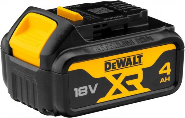 Акумуляторна батарея DeWALT DCB182, 18 В, 4 Ач, час заряджання 40 хв, вага 0.61 кг