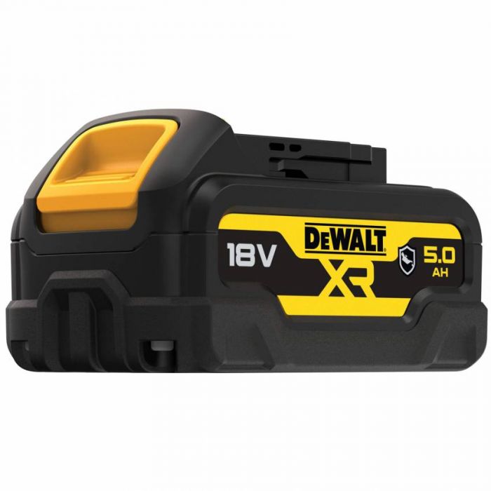 Акумуляторна батарея GFN DeWALT DCB184G, 18 В XR Li-lon GFN блок - Glass Filled Nylon (нейлон армований скловолокном) 5 Аг, вага 0.72 кг. Літій-іонна