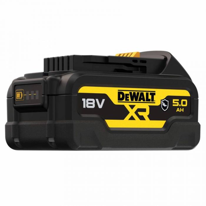 Акумуляторна батарея GFN DeWALT DCB184G, 18 В XR Li-lon GFN блок - Glass Filled Nylon (нейлон армований скловолокном) 5 Аг, вага 0.72 кг. Літій-іонна