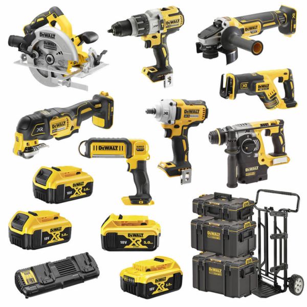 Набір з восьми акумуляторних інструментів DeWALT DCK856P4
